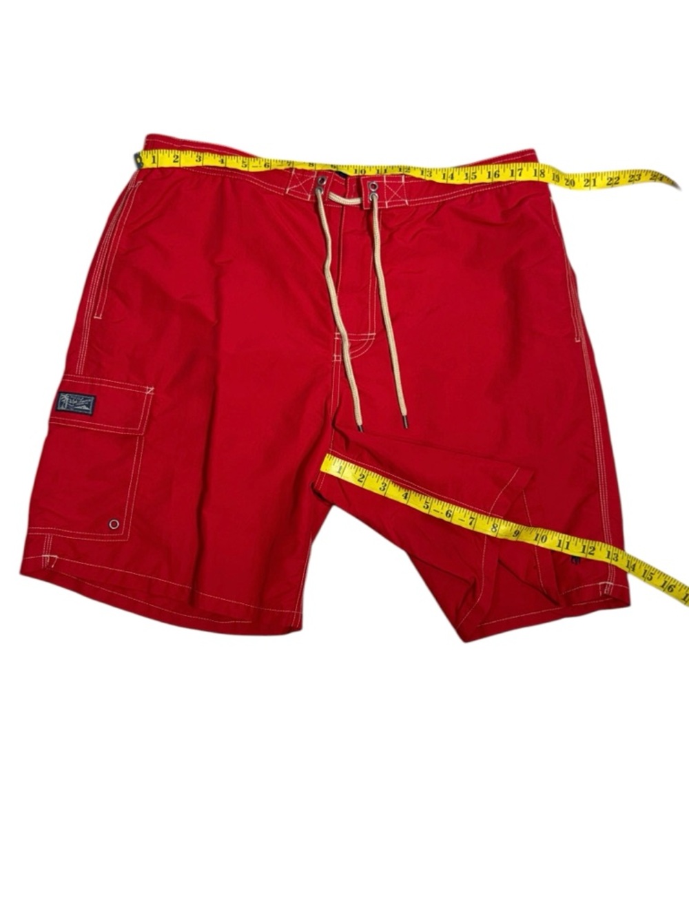 Polo Ralph Lauren Red Kailua Swim Trunks Cargo Board Shorts Men's XXL Like New - Picture 6 of 9